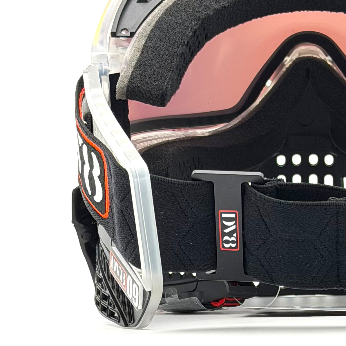 DV8 Custom Clear and Black Proflex: Numbered Jewel - Red