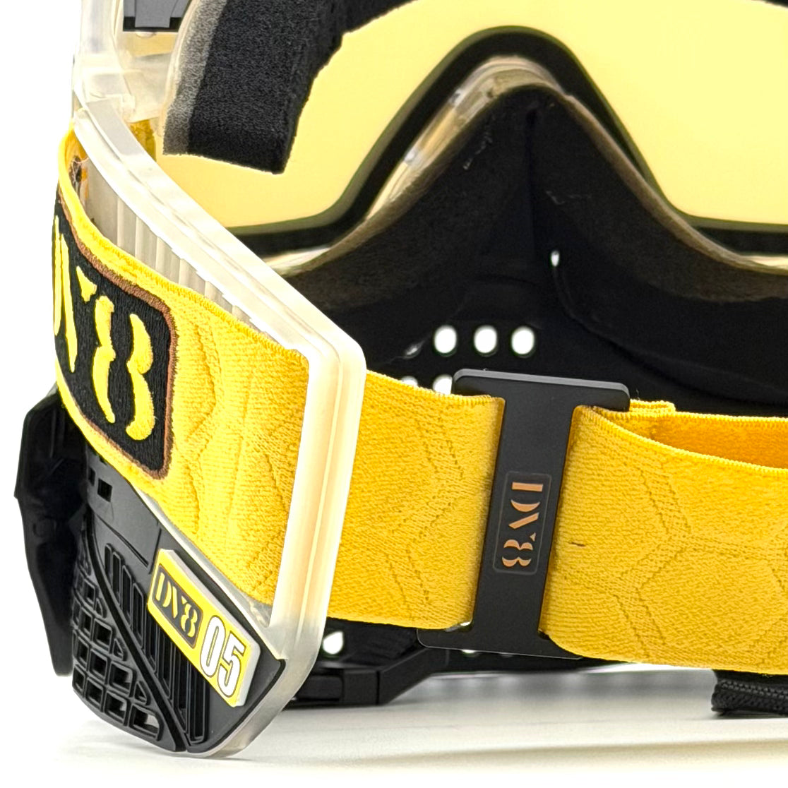 DV8 Custom Clear and Black Proflex: Numbered Jewel - Gold