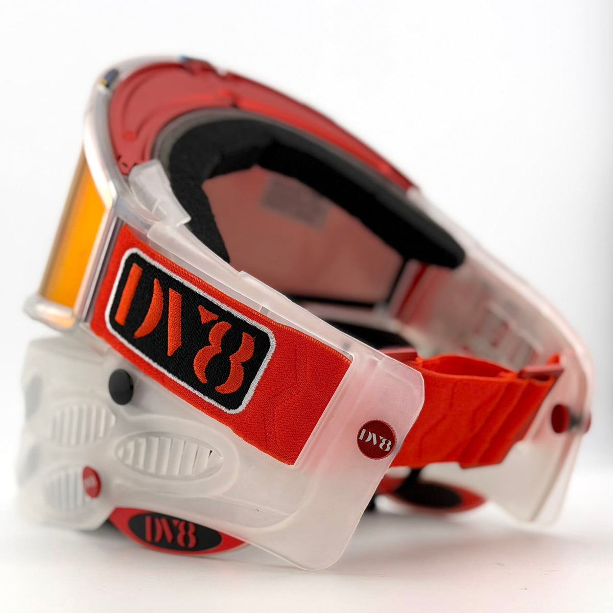 DV8 Custom Clear and Red Flex 8
