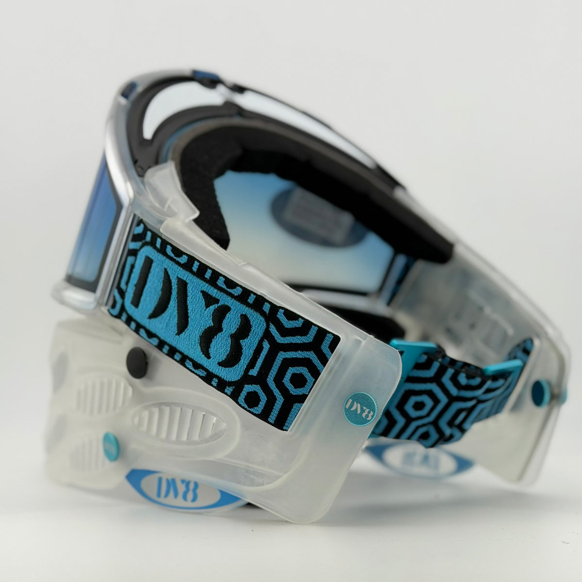 DV8 Custom Clear and Light Blue Flex 8