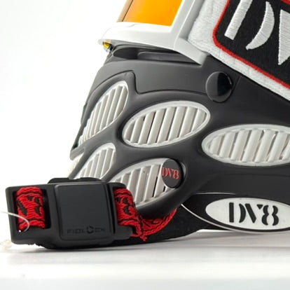 DV8 Custom Black w/ White and Red Flex 8