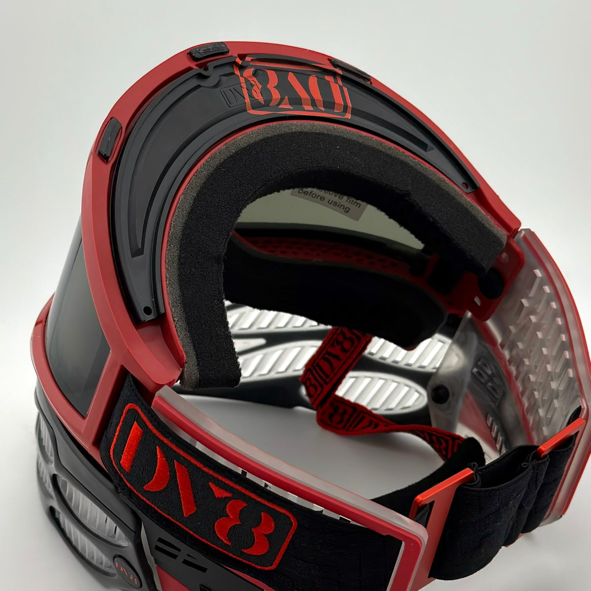 Flex 9 JT Goggles: Blood Red w/ Black and Clear V2