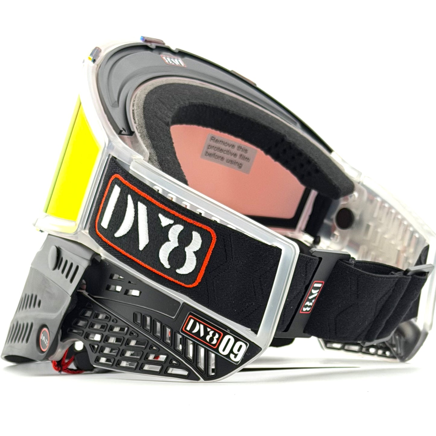 DV8 Custom Clear and Black Proflex: Numbered Jewel - Red