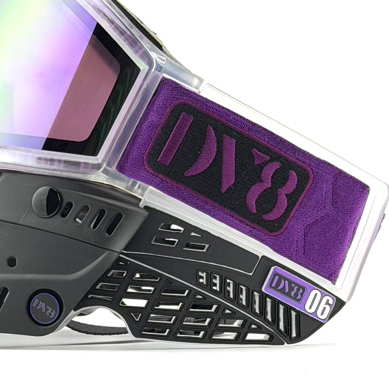 DV8 Custom Clear and Black Proflex: Numbered Jewel - Purple