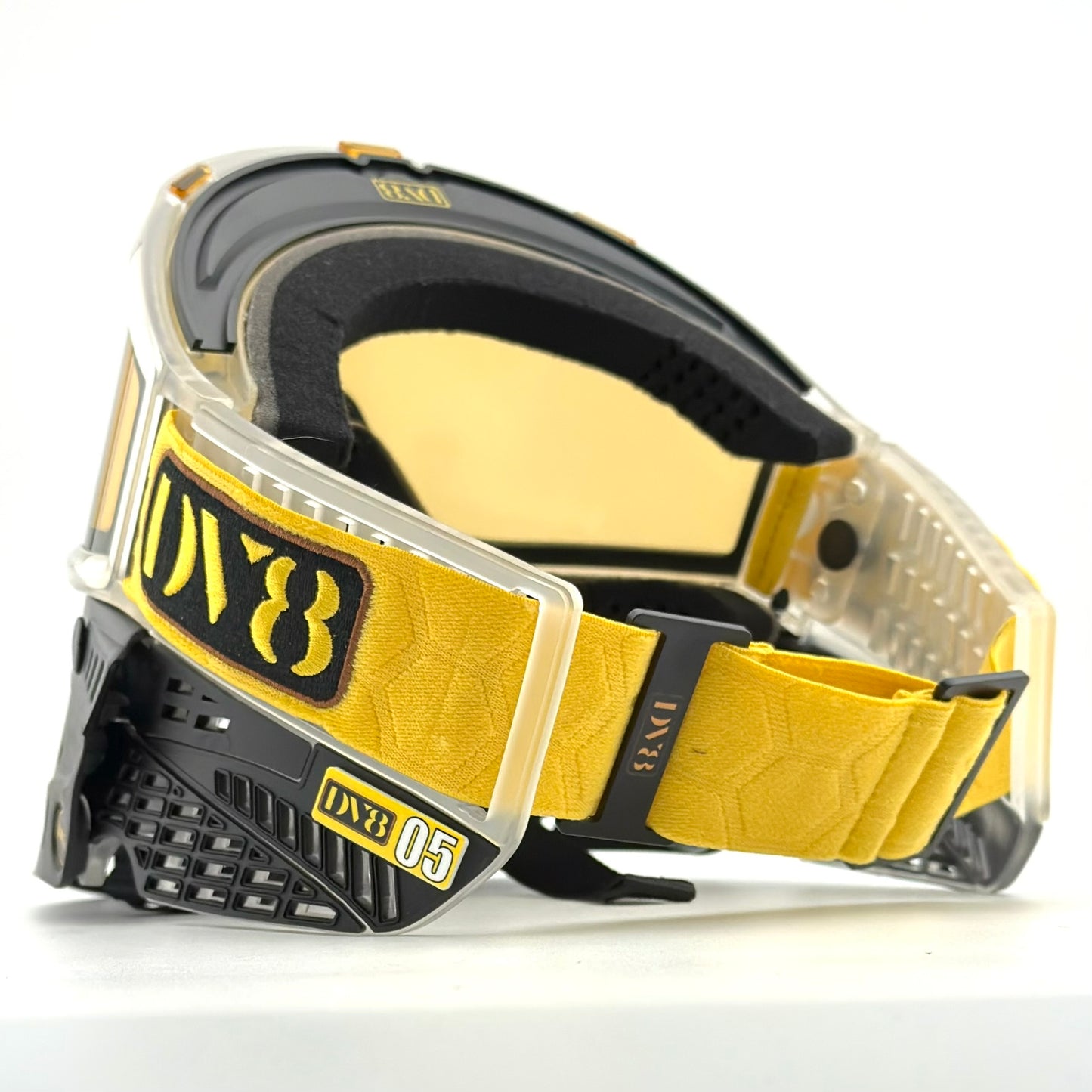 DV8 Custom Clear and Black Proflex: Numbered Jewel - Gold