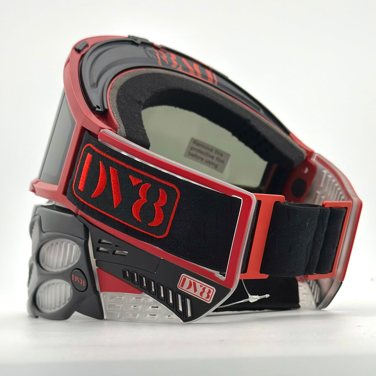 Flex 9 JT Goggles: Blood Red w/ Black and Clear V2