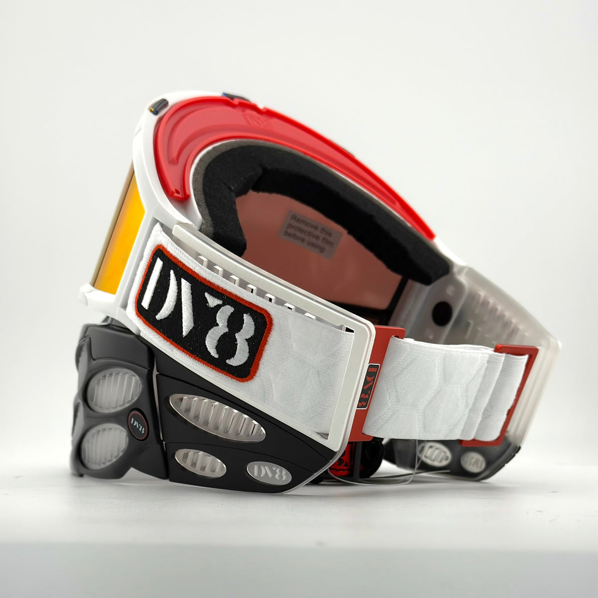 Flex 9 JT Goggles: White Black Clear V1