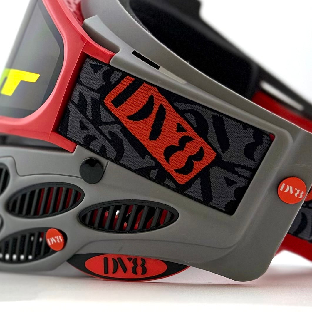 DV8 Custom Battleship Gray Flex 8: Red and Gray