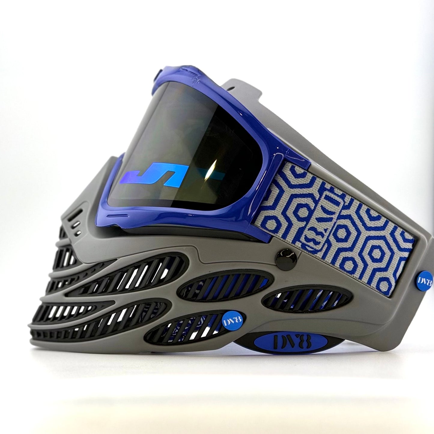 DV8 Custom Battleship Gray Flex 8: Sapphire and Gray