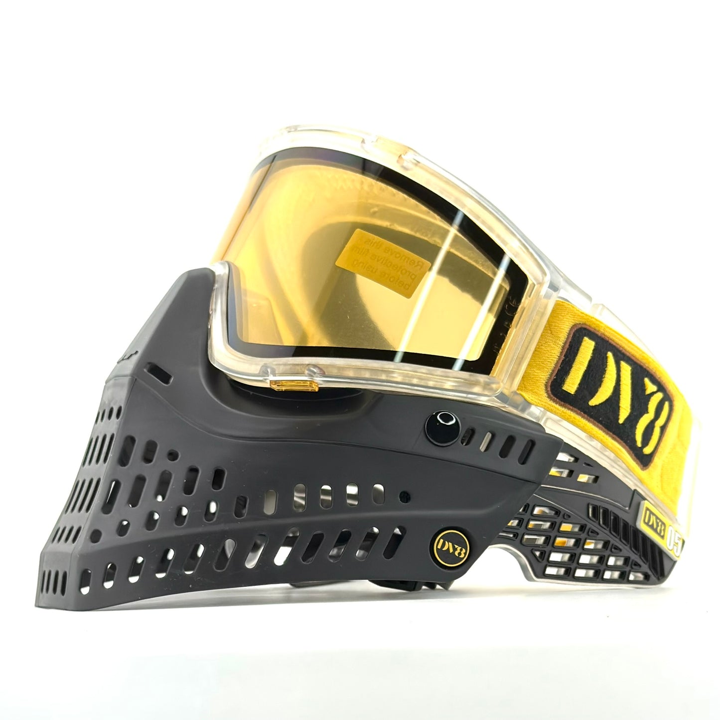 DV8 Custom Clear and Black Proflex: Numbered Jewel - Gold