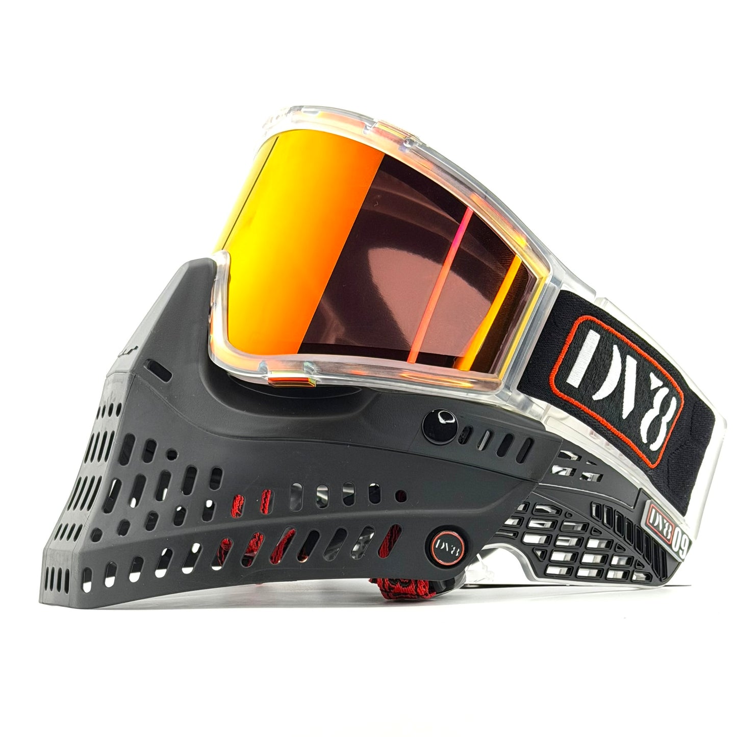 DV8 Custom Clear and Black Proflex: Numbered Jewel - Red