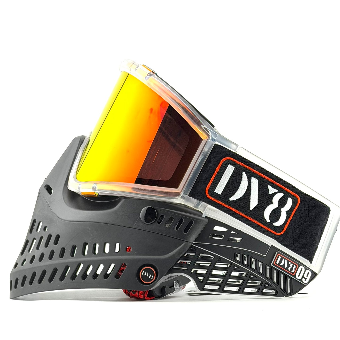 DV8 Custom Clear and Black Proflex: Numbered Jewel - Red